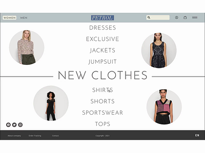 Fashion Web Page clothes design ecommerce fashion minimal online shopping shopping ui ux web design