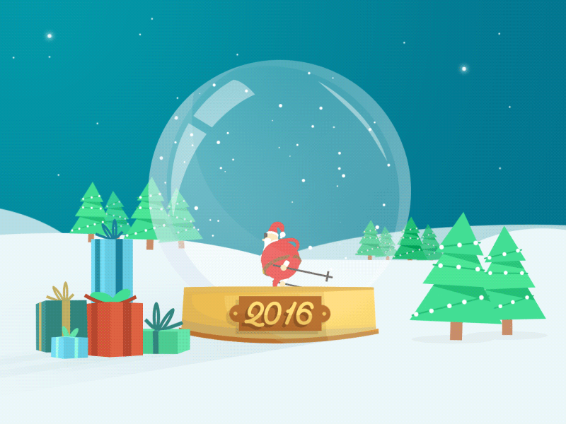 Santa Claus is coming ! 2d 3d after effects aftereffects c4d cinema4d loop motion motion design motiondesign motiongraphics photoshop