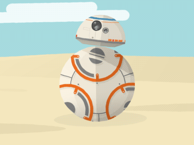 BB-8 Loop 2d aftereffects bb 8 bb8 illustration loop motiondesign motiongraphics photoshop starwars starwars7