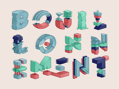 Bouillonnement lettering motiongraphics oldwork type typography