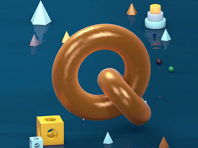 Q 36days p 36daysoftype 3d aftereffects animation c4d cinema4d gif loop motiondesign motiongraphics