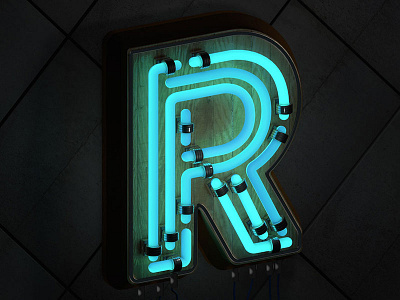 R 36days r 36daysoftype 3d aftereffects animation c4d cinema4d gif loop motiondesign motiongraphics