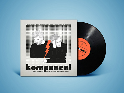 EP cover for Komponent branding cover design illustration music