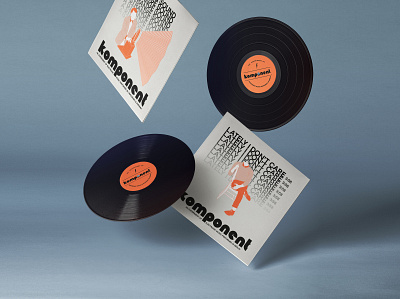 covers for Komponent's music project singles branding cover design illustration music vinyl