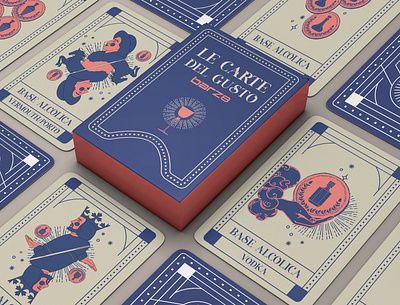 Le Carte del Gusto branding cocktail design illustration menu vector