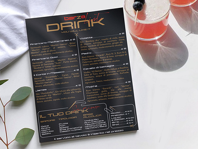 Barz8 Cocktail List branding cocktail design menu vector