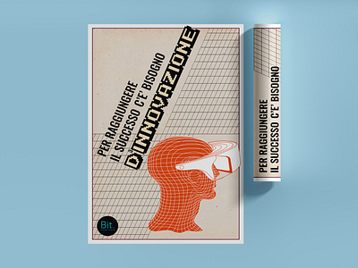 Flyer promoting BIT's courses 90 branding brochure cover design flyer illustration sci fi vector
