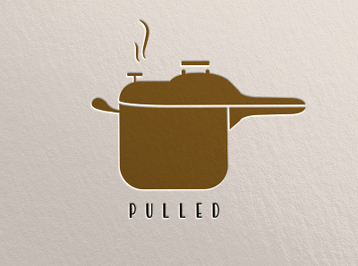 PULLED LOGO bbq branding design illustration logo menu pulled pork restaurant vector