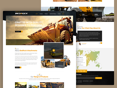 BedRock company landing ui web web design