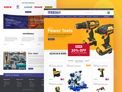 Ecommerce - Landing page cart creative design ecommerce home landing page tools ui web