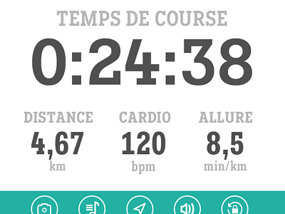 J'aime courir, running app UI