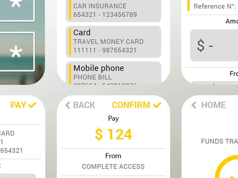 iWatch banking concept ui app ux mockup iwatch concept bank mobile
