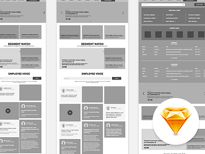 Free sketch wireframe design download free freebie intranet sketch sketchapp ux website wireframe