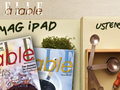 Elle à table ipad edition app application cook digital edition interface ios ipad kiosk mag magazine ui ux