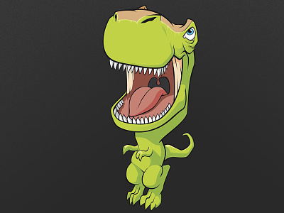 T-Rex dino illustration roooar
