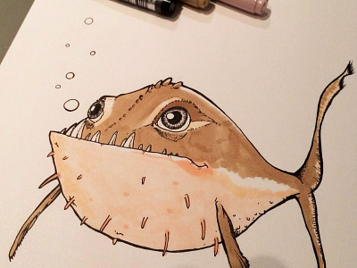 Fish illustration copics fish