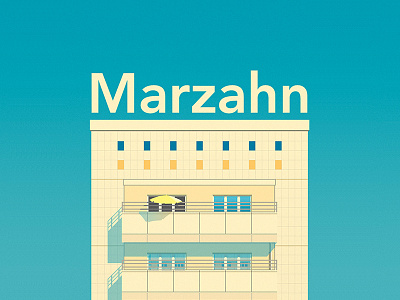 Marzahn architecture buildings illustration