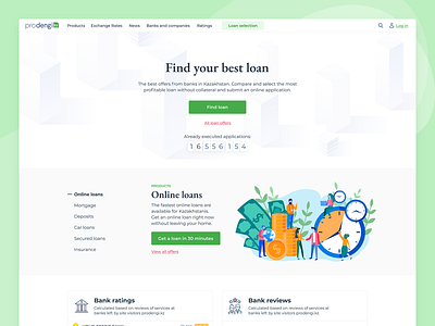 Financial Marketplace finance homepage landing marketplace ui ui design uiux