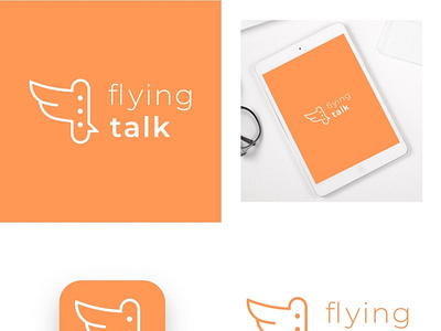 Flying Talk logo design