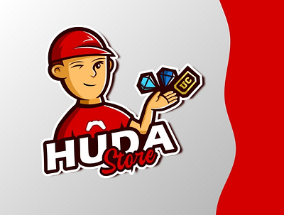 Huda Store 3d animation branding design graphic design illustration logo motion graphics ui vector