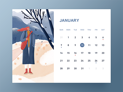 January by Damon for New Beee on Dribbble