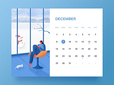 December ui 台历 插图