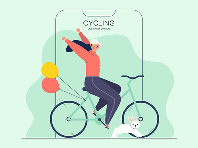 Cycling cycling illustration