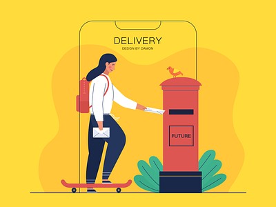 post a letter illustration letter mailbox