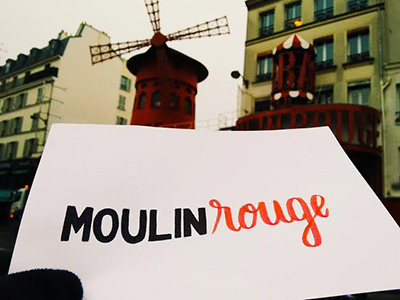 Moulin Rougeception font handmadefont handtype lettering moulin rouge tombow typography