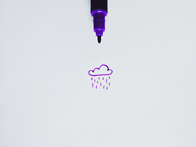 "Purple Rain" doodle illustration minimal pen prince purple rain sketch