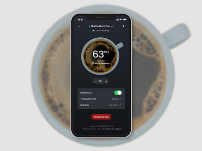 Smart cup - conceptual app screen app concept design typography ui ux