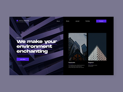 Dark Architecture Website Concept