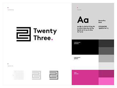 TwentyThree. branding clean design concept design logo logo design logo designer minimalistic modern twentythree typography