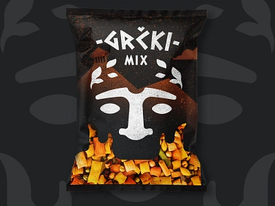 Grčki Mix (Greek Mix) - Packaging Design black design greekpackaging logo logodesign packagindesign packaging snack snackpackaging zeus zeuslogo zeuspackaging