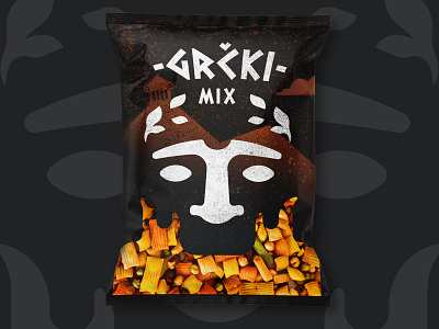 Grčki Mix (Greek Mix) - Packaging Design black design greekpackaging logo logodesign packagindesign packaging snack snackpackaging zeus zeuslogo zeuspackaging