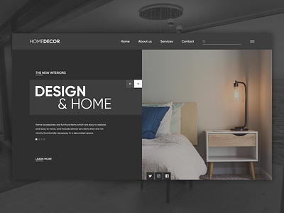 Home Decor Web Design Concept