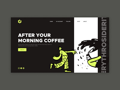 Coffee Brand Website Concept Design brand coffee coffeebrand coffeewebsite dark energy green grey interface landing landingpage ui uidesign userexperience userinterface ux uxdesign vibrance web website