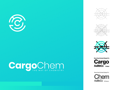 ChargoChem aqua blue brandbook branding branding agency branding and identity cargo chemistry digital fullbranding graphicdesign guideline illustrator logo logo design logodesign logodesigner