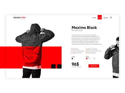 MAximo Store - User Interface Shop Layout