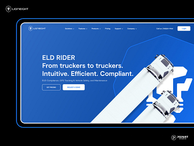 LionEight - Website blue drivers driverwebsite lion lioneight modern modernwebsite truck truckwebsite uiux uiuxdesign web webdesign