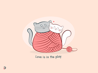 Love Is In The Play! branding calendar design february illustration logo modern vector webdesign website