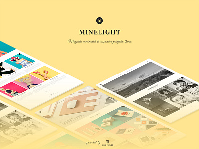 Minelight Portfolio Theme comingsoon magnetic minelight minethemes minimalist portfolio responsive theme webdev wordpress