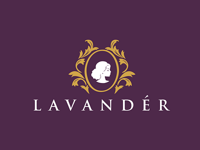 Lavander Logo beauty classy elegant lavender medallion ornament profile serif website women