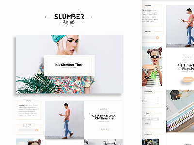 Slumber Theme Design blog design fashion slumber theme webdesign webdev wordpress