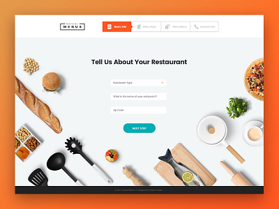 UI detail food interface kitchen restaurant ui webdesign website