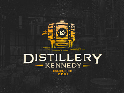 Distillery logo awesomelogo barrel detail distillery illustration labeldesign logo logodesign rakia rakialabel