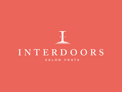 Interdoors Logo awesome door elegant i knob logo logotype modern negative space pink smart white