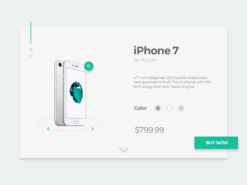 iPhone7 Concept card concept cta interface iphone7 price tag product shop single product ui user interface white