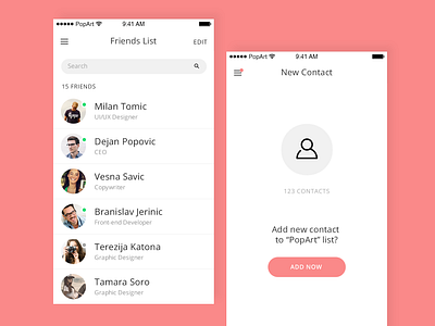 PopArt's Contacts by PopArt Studio on Dribbble