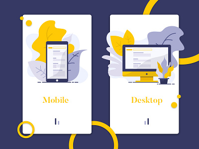 Onboarding screen app autumn concept design desktop fall leaves onboarding screen ui web app yellow